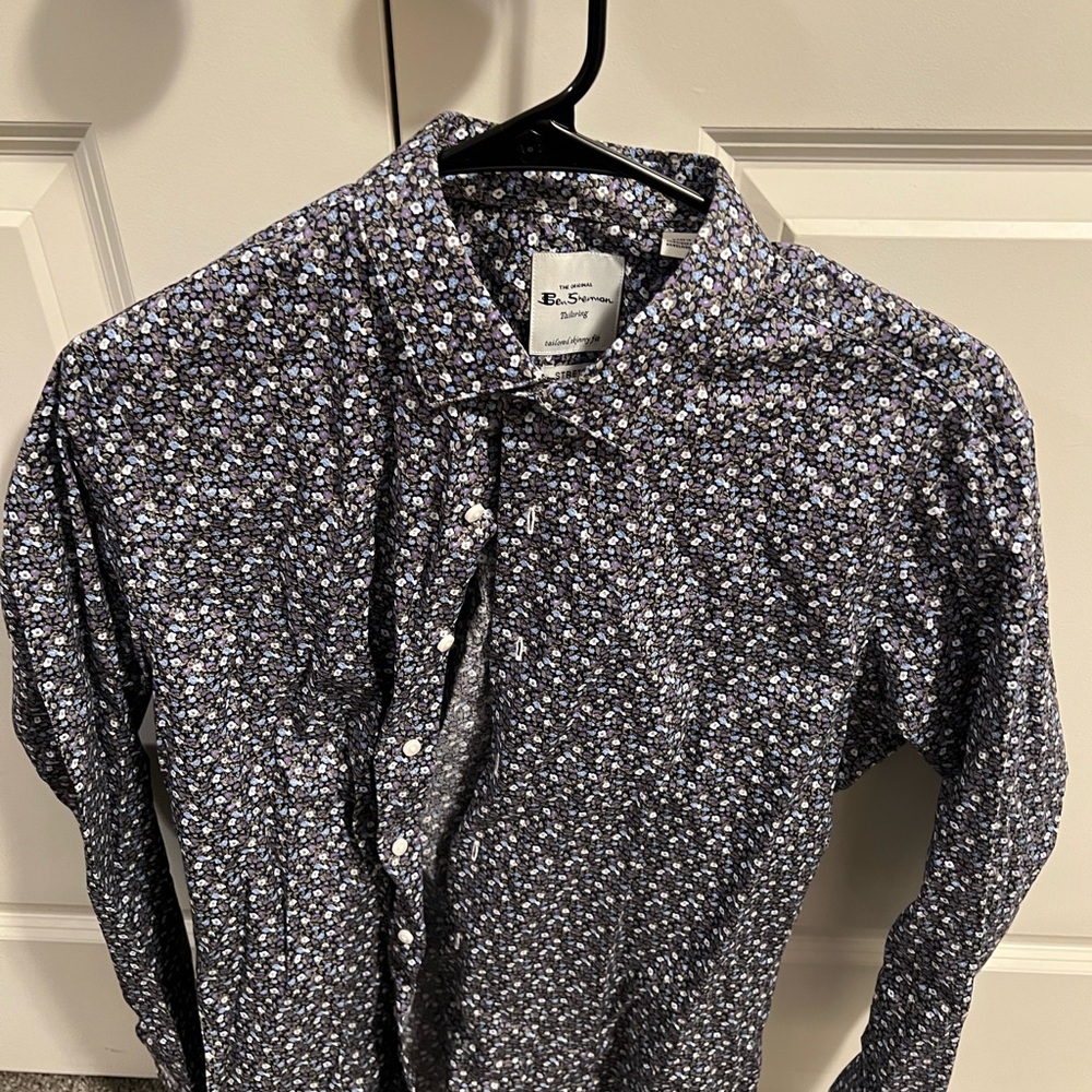 Men's Blue Floral Shirt